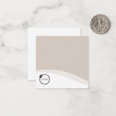 Personalisiertes Logo Tan Mitteilungskarte (Vorderseite/Rückseite Beispiel)