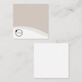 Personalisiertes Logo Tan Mitteilungskarte (Vorne/Hinten)