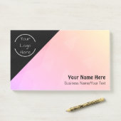 Personalisiertes Logo - Textnotizen Post-it Klebezettel (Auf Schreibtisch)