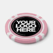 Personalisiertes Logo und Cooler Text rosa Pokerchips (Einzeln)