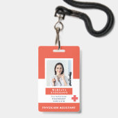 Personalisiertes Logo und Foto für Mitarbeiter im  Ausweis (Vorderseite mit Lanyard)