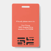 Personalisiertes Logo und Foto für Mitarbeiter im  Ausweis (Rückseite)