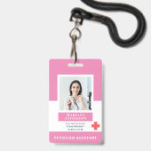Personalisiertes Logo und Foto für Mitarbeiter im  Ausweis (Vorderseite mit Lanyard)