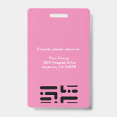 Personalisiertes Logo und Foto für Mitarbeiter im  Ausweis (Rückseite)