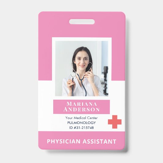 Personalisiertes Logo und Foto für Mitarbeiter im  Ausweis (Vorderseite)