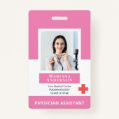 Personalisiertes Logo und Foto für Mitarbeiter im Ausweis (Vorderseite)