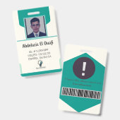 Personalisiertes Logo und Foto-ID-Abzeichen für Mi Ausweis (Vorder- & Rückseite)