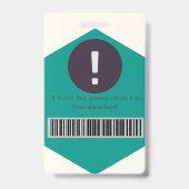 Personalisiertes Logo und Foto-ID-Abzeichen für Mi Ausweis (Rückseite)