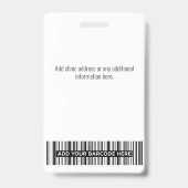 Personalisiertes Logo und Foto-ID des Krankenhause Ausweis (Back)