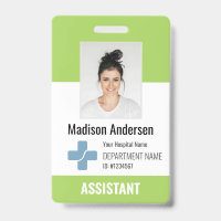 Personalisiertes Logo und Foto-ID des Krankenhause