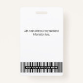 Personalisiertes Logo und Foto-ID des Krankenhause Ausweis (Rückseite)