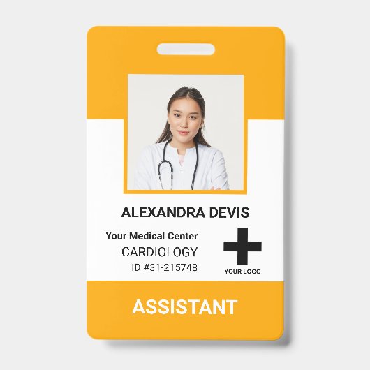 Personalisiertes Logo und Foto-ID des Krankenhause Ausweis (Front)