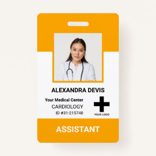 Personalisiertes Logo und Foto-ID des Krankenhause Ausweis