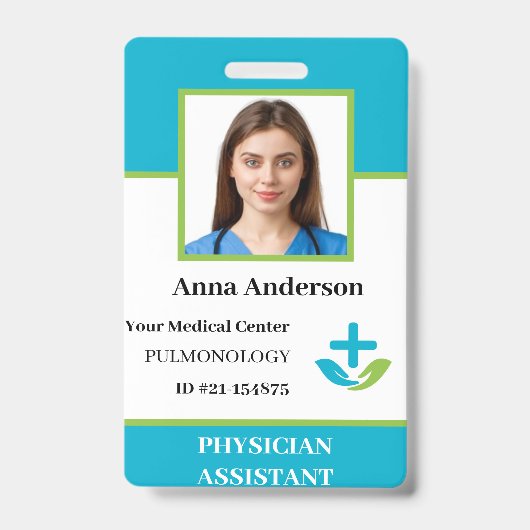 Personalisiertes Logo und Foto-ID des Krankenhause Ausweis (Front)
