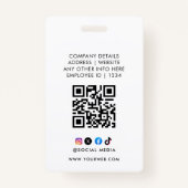 Personalisiertes Logo und Foto-ID des Krankenhause Ausweis (Rückseite)