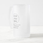 Personalisiertes Logo und Mattierter Text Mattglas Bierglas (Vorderseite Links)