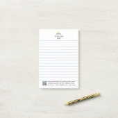 Personalisiertes Logo und QR-Code Post-it Klebezettel (Auf Schreibtisch)