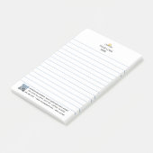 Personalisiertes Logo und QR-Code Post-it Klebezettel (angewinkelt)