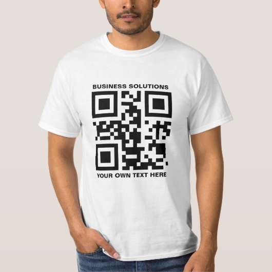 Personalisiertes Logo und QR-Code T-Shirt (Vorderseite)
