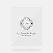 Personalisiertes Logo und Text Acrylschild (Vorderseite)