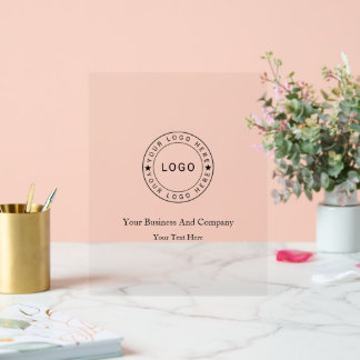 Personalisiertes Logo und Text Acrylschild