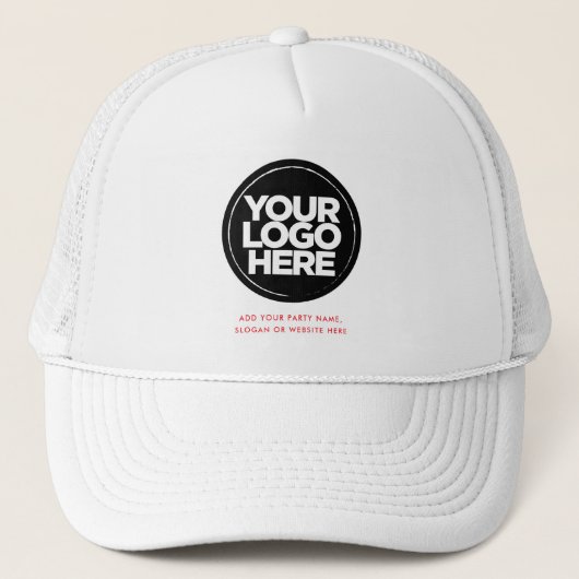 Personalisiertes Logo und Text Baseballkappe Truckerkappe (Vorderseite)