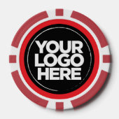 Personalisiertes Logo und Text Cool Rot Pokerchips (Vorderseite)