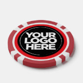 Personalisiertes Logo und Text Cool Rot Pokerchips (Einzeln)