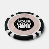 Personalisiertes Logo und Text Geometrisches Rosa Pokerchips (Einzeln)