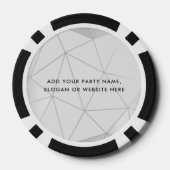 Personalisiertes Logo und Text Geometrisches Silbe Pokerchips (Rückseite)
