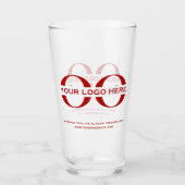 Personalisiertes Logo und Text Glas (Vorderseite)