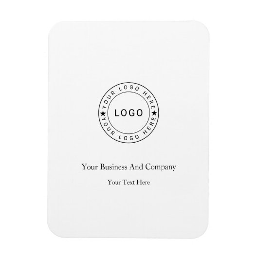 Personalisiertes Logo und Text Magnet (Vertikal)