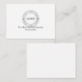Personalisiertes Logo und Text Mitteilungskarte (Vorne/Hinten)