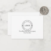 Personalisiertes Logo und Text Mitteilungskarte (Vorderseite/Rückseite Beispiel)