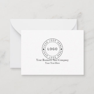 Personalisiertes Logo und Text Mitteilungskarte