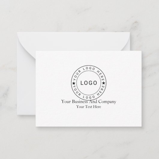 Personalisiertes Logo und Text Mitteilungskarte (Vorderseite)