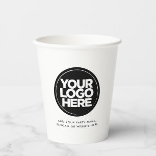 Personalisiertes Logo und Text Pappbecher