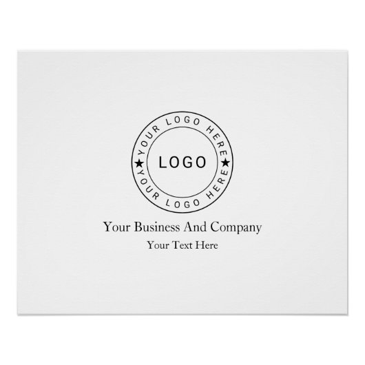 Personalisiertes Logo und Text Poster (Vorderseite)