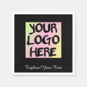 Personalisiertes Logo und Text Serviette (Vorderseite)