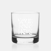 Personalisiertes Logo und Text Whiskyglas (Vorderseite)