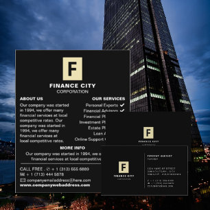 Personalisiertes Logo, Werbung für Business & Fina Flyer