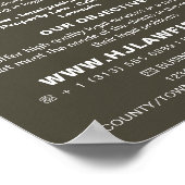 Personalisiertes Logo, Werbung für juristische Die Poster (Ecke)