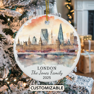 Personalisiertes London-Ornament, Geschenk aus Eng Keramik Ornament
