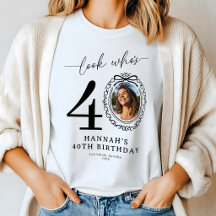 Personalisiertes 'Look Who's 40' Foto-Geburtstags-