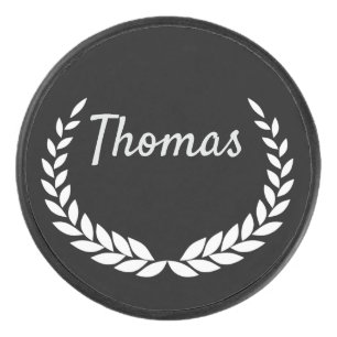 Personalisiertes Lorbeerkranz-Waschlappen-Handtuch Eishockey Puck