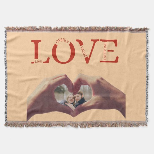 Personalisiertes LOVE-Akronym-Foto Decke (Vorderseite)