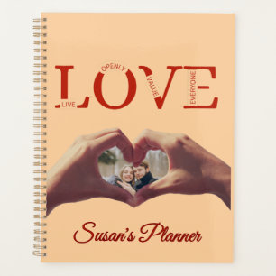 Personalisiertes LOVE-Akronym-Foto Planer