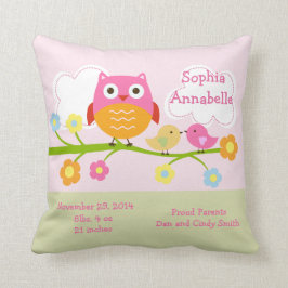 Personalisiertes "Love Birds & Owl with dots" Kiss Kissen