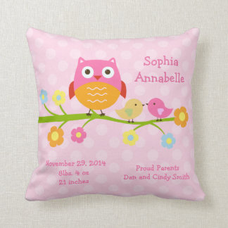 Personalisiertes "Love Birds & Owl with dots" Kiss Kissen