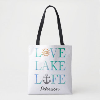 Personalisiertes Love See-LebenseeWatercolor Tasche